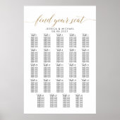 Poster Graphique de placement de table pour 24 tables et (Devant)