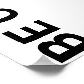 Poster Graphique de placement de table simple blanc pour (Coin)