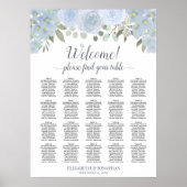 Poster Graphique de placement des invités de mariage à 20 (Devant)