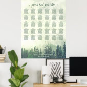 Poster Graphique de placement des invités de mariage de 3 (Bureau à domicile)