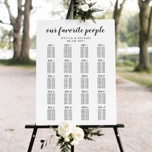 Poster Graphique de placement des invités de mariage gran