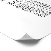 Poster Graphique de placement des invités de mariage gran (Coin)