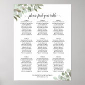 Poster Graphique de placement des invités de mariage rust (Devant)