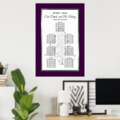 Poster Graphique de placement élégant argent et violet po (Bureau à domicile)