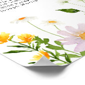 Poster Graphique de placement élégant de mariage avec fle (Coin)