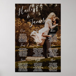 Poster Graphique de placement élégant pour mariage modern