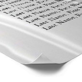 Poster Graphique de placement en soie blanche avec perles (Coin)
