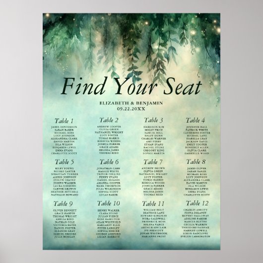 Poster Graphique de placement Enchanted Forest Greenery M (Devant)