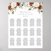 Poster Graphique de placement Floral Rust Cream pour 15 t (Devant)