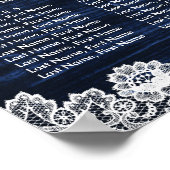 Poster Graphique de placement Navy Blue Bois Dentelle Tou (Coin)