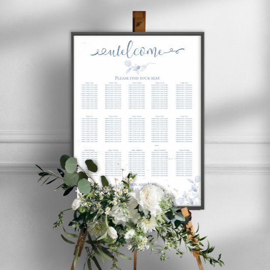 Poster Graphique de placement simple pour réception de ma
