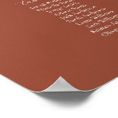Poster Graphique de placement Terracotta Elegant Script 9 (Coin)