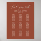 Poster Graphique de placement Terracotta Elegant Script 9 (Devant)