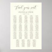 Poster Graphique de places assises 19 tables couleur ivoi (Devant)