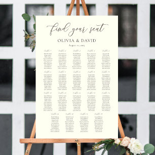 Poster Graphique de places assises 19 tables couleur ivoi