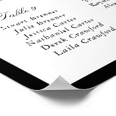 Poster Graphique de plan de table de mariage classique à  (Coin)