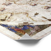 Poster Graphique de Portolan du monde | 1519 (Coin)