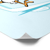 Poster Graphique de rire de vache et de poulet (Coin)