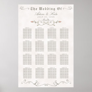 Poster GRAPHIQUE DE SIÈGE 121-160   Élégant Mariage de be