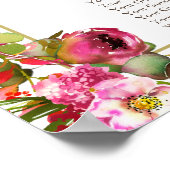 Poster Graphique de siège à floral rose magenta (Coin)