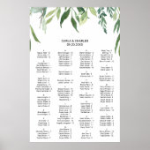 Poster Graphique de siège alphabétique du feuillage de vé (Devant)