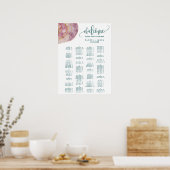 Poster Graphique de siège alphabétique en pierre de taill (Cuisine)