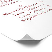 Poster Graphique de siège alphabétique floral rustique d' (Coin)