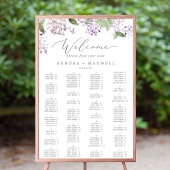 Poster Graphique de siège alphabétique Rustique Lilac Mar