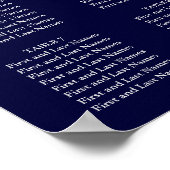Poster GRAPHIQUE DE SIÈGE BLEUE MARINE|COEUR BLEUS|do-it- (Coin)
