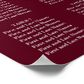 Poster GRAPHIQUE DE SIÈGE BURGUNDY|do-it-yourself COULEUR (Coin)