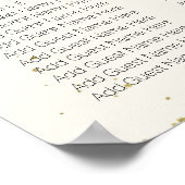 Poster Graphique de siège de baptême floral (Coin)