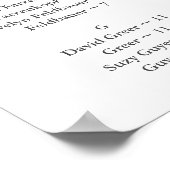 POSTER GRAPHIQUE DE SIÈGE DE L'APOLE D'OR FAUX, ALPHABÉTI (Coin)