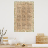 Poster Graphique de siège de Mariage de fleurs de gypsoph (Cuisine)