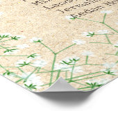 Poster Graphique de siège de Mariage de fleurs de gypsoph (Coin)