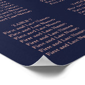 POSTER GRAPHIQUE DE SIÈGE DU ROSE BLEU DE MARINE GOLD PIN (Coin)