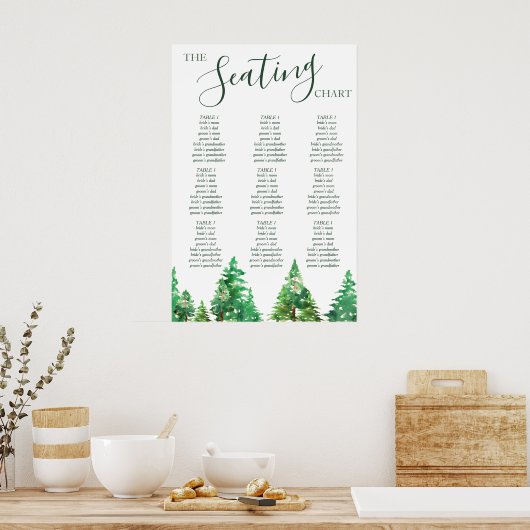 Poster GRAPHIQUE DE SIÈGE mariage (Cuisine)
