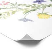 Poster Graphique de siège Mariage de fleur de prairie col (Coin)