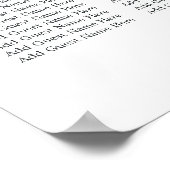 Poster Graphique de siège Mariage de Foliage abondant (Coin)