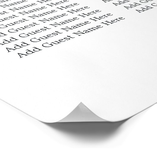 Poster Graphique de siège Mariage de Foliage abondant (Coin)