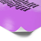 Poster Graphique de siège Mariage de l'écriture (Coin)