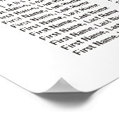 Poster Graphique de siège Mariage de table florale (Coin)