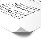 Poster Graphique de siège Mariage de typographie simple e (Coin)