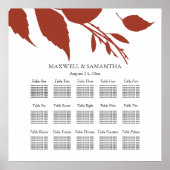 Poster GRAPHIQUE DE SIÈGE mariage Élégant Burnt Orange Fe (Devant)
