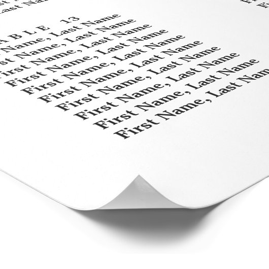 Poster Graphique de siège Mariage en fleur rose pâle (Coin)