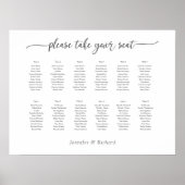 Poster GRAPHIQUE DE SIÈGE mariage HORIZONTAL 9, (Devant)