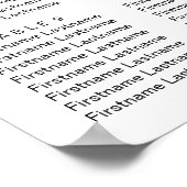 Poster Graphique de siège Mariage moderne floral brillant (Coin)