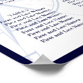 POSTER GRAPHIQUE DE SIÈGE NAUTIQUE DE L'ANCRE NAVY NAUTIC (Coin)