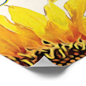 Poster GRAPHIQUE DE SIÈGE, Tournesol et bleu marine (Coin)