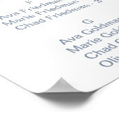 Poster Graphique de sièges alphabétiques des fleurs de Ro (Coin)