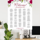 Poster Graphique de sièges alphabétiques Rose de Boho ros (Bureau à domicile)